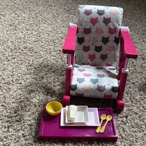 Our generation clip on chair with tray